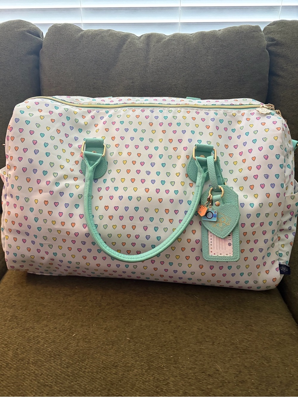 Roller Rabbit x Target Disco Hearts Wave Softside Duffel Bag